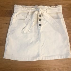 Sadie & Sage Paperbag-Waist Denim Skirt